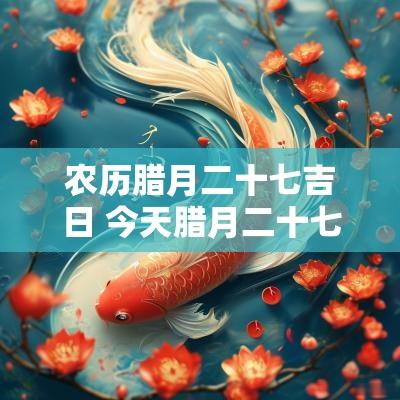 农历腊月二十七吉日 今天腊月二十七黄道吉日