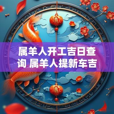 属羊人开工吉日查询 属羊人提新车吉日