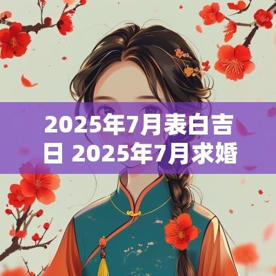 2026年7月表白吉日 2026年7月求婚吉日