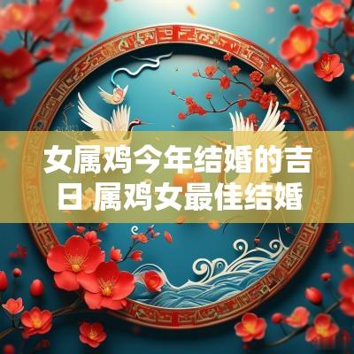 女属鸡今年结婚的吉日 属鸡女最佳结婚年月份