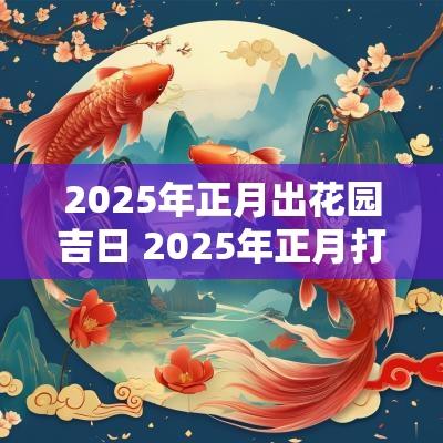 2025年正月出花园吉日 2025年正月打官司吉日