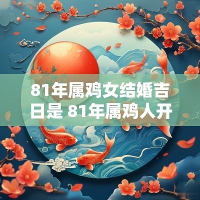 81年属鸡女结婚吉日是 81年属鸡人开业吉日