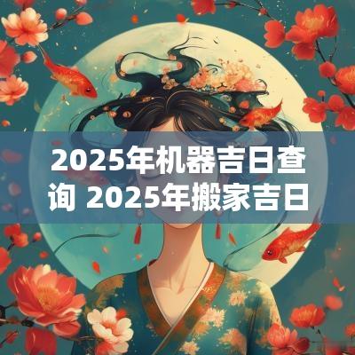 2025年机器吉日查询 2025年搬家吉日吉时