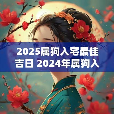 2025属狗入宅最佳吉日 2025年属狗入宅最旺日子