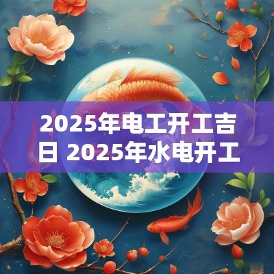 2025年电工开工吉日 2025年水电开工吉日