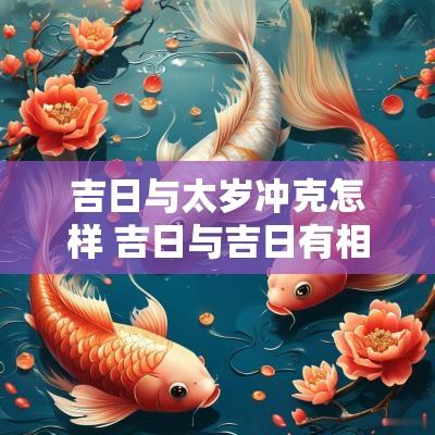 吉日与太岁冲克怎样 吉日与吉日有相克吗