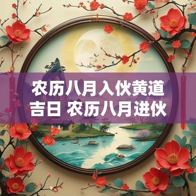 农历八月入伙黄道吉日 农历八月进伙黄道吉日