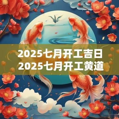 2025七月开工吉日 2025七月开工黄道吉日