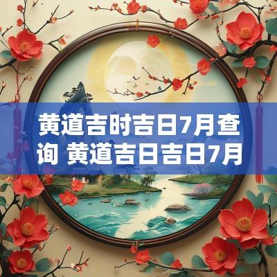 黄道吉时吉日7月查询 黄道吉日吉日7月查询