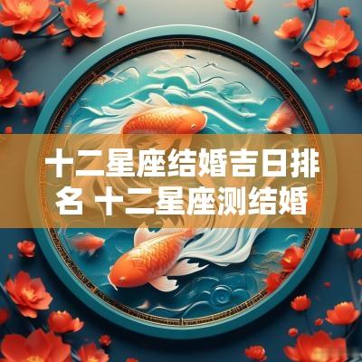 十二星座结婚吉日排名 十二星座测结婚吉日