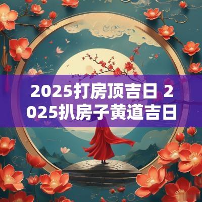 2025打房顶吉日 2025扒房子黄道吉日