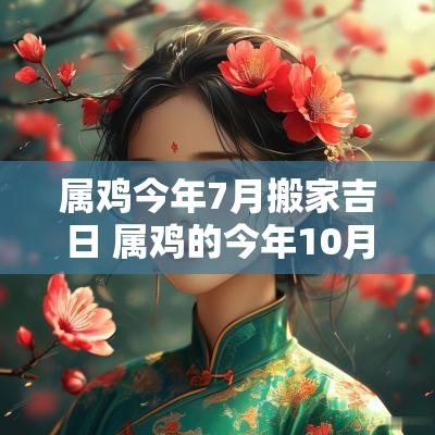 属鸡今年7月搬家吉日 属鸡的今年10月搬家吉日
