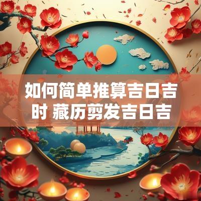 如何简单推算吉日吉时 藏历剪发吉日吉时查询