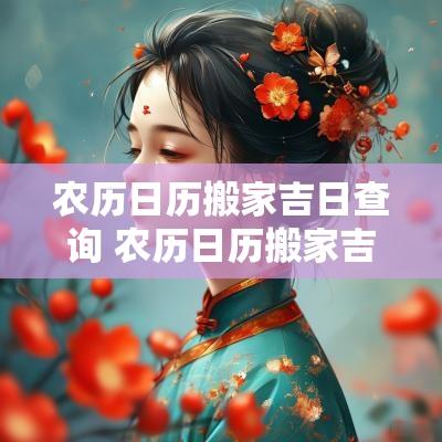 农历日历搬家吉日查询 农历日历搬家吉日查询表