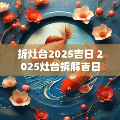 拆灶台2025吉日 2025灶台拆解吉日