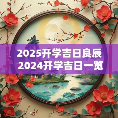2025开学吉日良辰 2025开学吉日一览表
