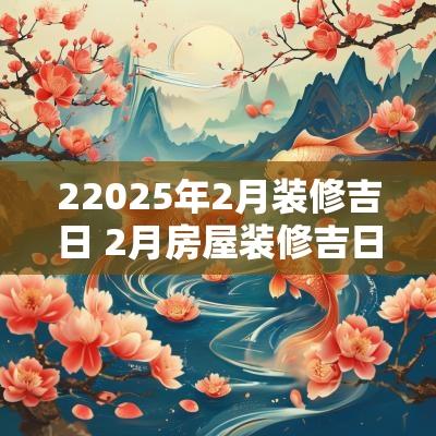 22025年2月装修吉日 2月房屋装修吉日查询表