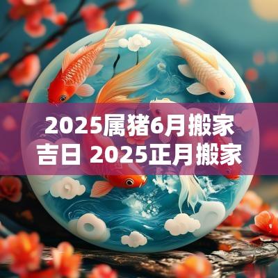 2025属猪6月搬家吉日 2025正月搬家吉日