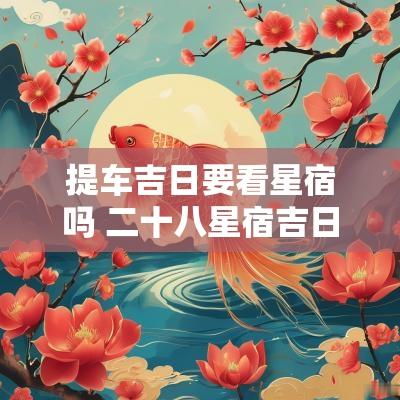 提车吉日要看星宿吗 二十八星宿吉日详解