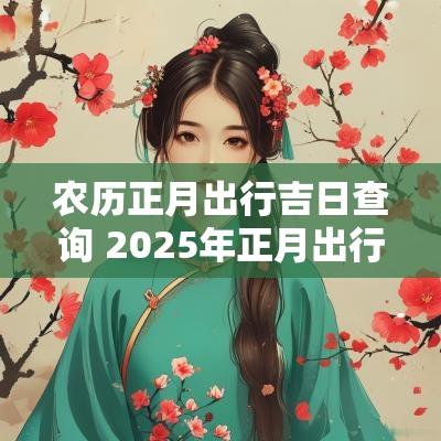 农历正月出行吉日查询 2025年正月出行吉日