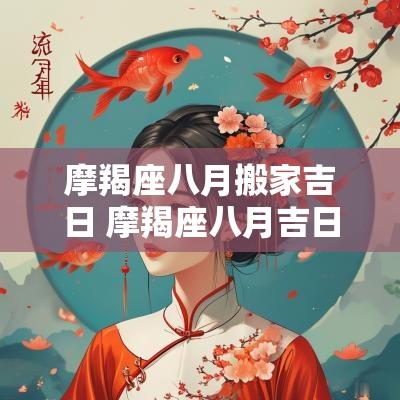 摩羯座八月搬家吉日 摩羯座八月吉日
