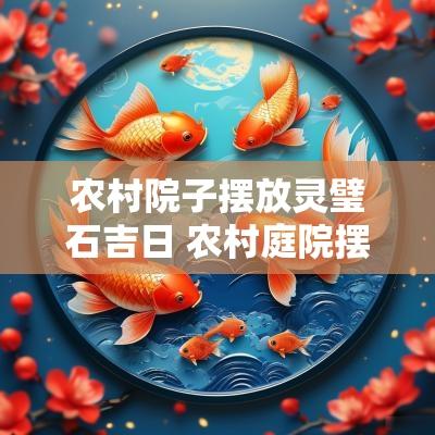 农村院子摆放灵璧石吉日 农村庭院摆放石象讲究