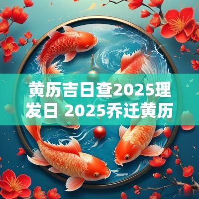黄历吉日查2025理发日 2025乔迁黄历吉日查询