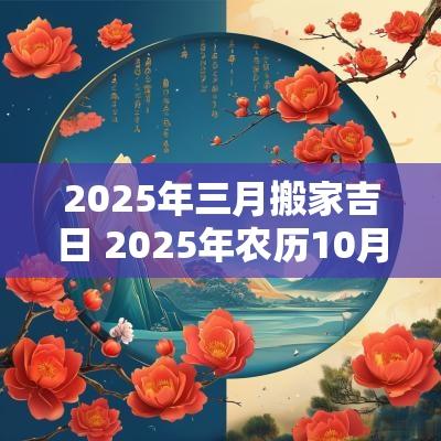 2025年三月搬家吉日 2025年农历10月搬家吉日