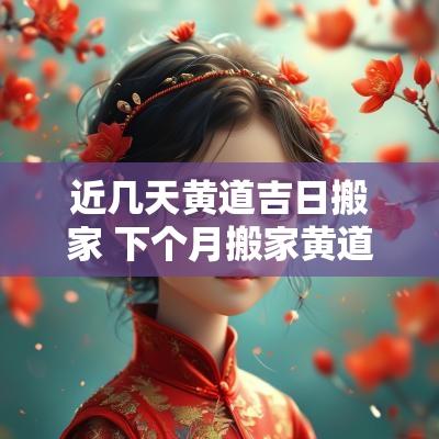近几天黄道吉日搬家 下个月搬家黄道吉日
