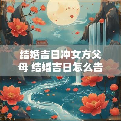 结婚吉日冲女方父母 结婚吉日怎么告知女方父母