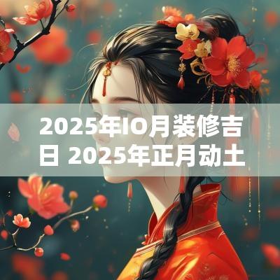 2025年IO月装修吉日 2025年正月动土吉日表