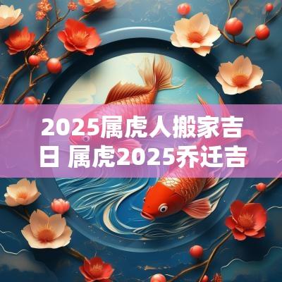 2025属虎人搬家吉日 属虎2025乔迁吉日
