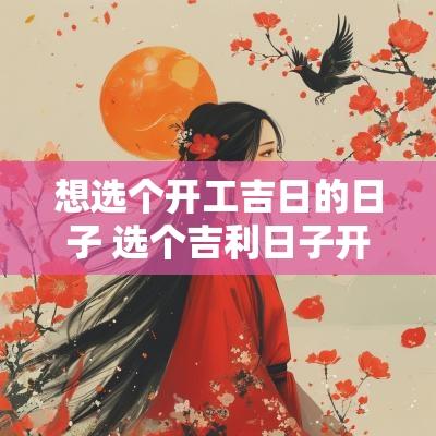 想选个开工吉日的日子 选个吉利日子开工