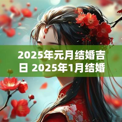 2025年元月结婚吉日 2025年1月结婚的良辰吉日