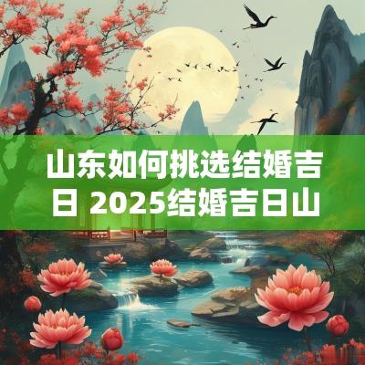 山东如何挑选结婚吉日 2025结婚吉日山东
