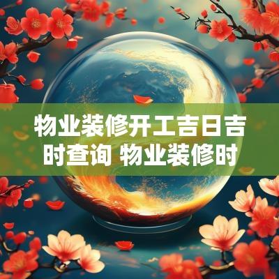 物业装修开工吉日吉时查询 物业装修时间规定通知