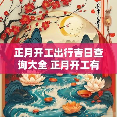 正月开工出行吉日查询大全 正月开工有哪些黄道吉日