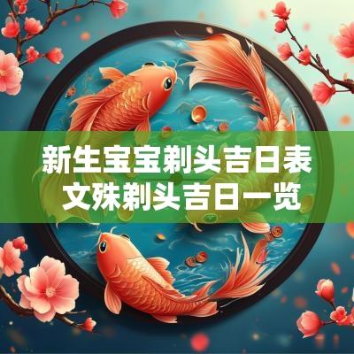 新生宝宝剃头吉日表 文殊剃头吉日一览表