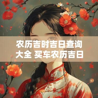 农历吉时吉日查询大全 买车农历吉日吉时查询