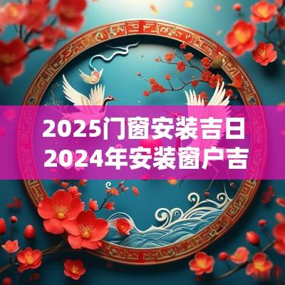 2025门窗安装吉日 2025年安装窗户吉日查询