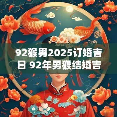 92猴男2025订婚吉日 92年男猴结婚吉日查询