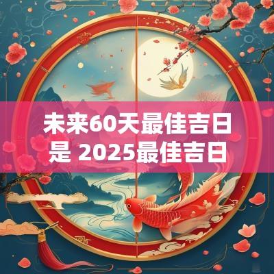 未来60天最佳吉日是 2025最佳吉日