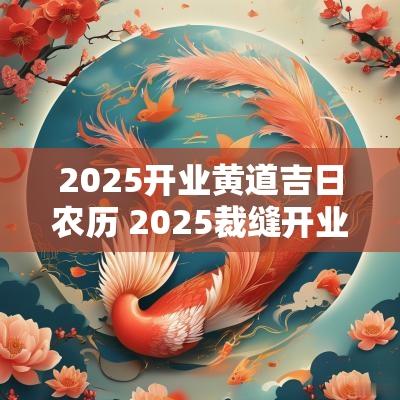 2025开业黄道吉日农历 2025裁缝开业吉日