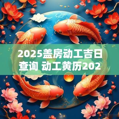 2025盖房动工吉日查询 动工黄历2025吉日查询