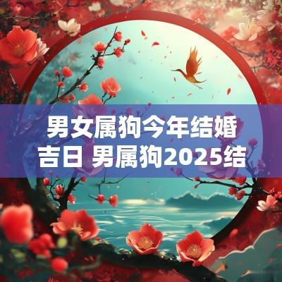 男女属狗今年结婚吉日 男属狗2025结婚吉日