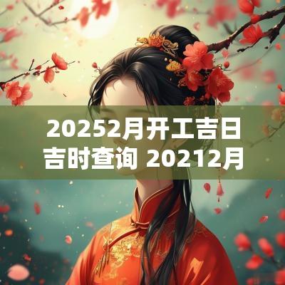20252月开工吉日吉时查询 20252月开工吉日