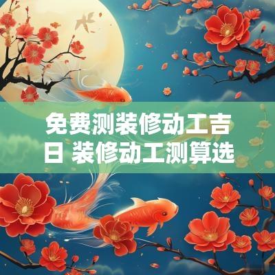 免费测装修动工吉日 装修动工测算选日子