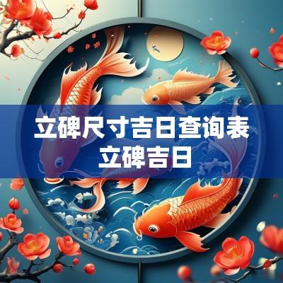 立碑尺寸吉日查询表 立碑吉日