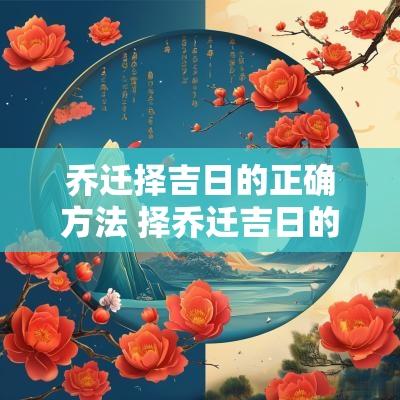 乔迁择吉日的正确方法 择乔迁吉日的正确方法和步骤