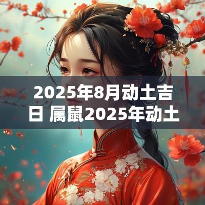 2025年8月动土吉日 属鼠2025年动土吉日